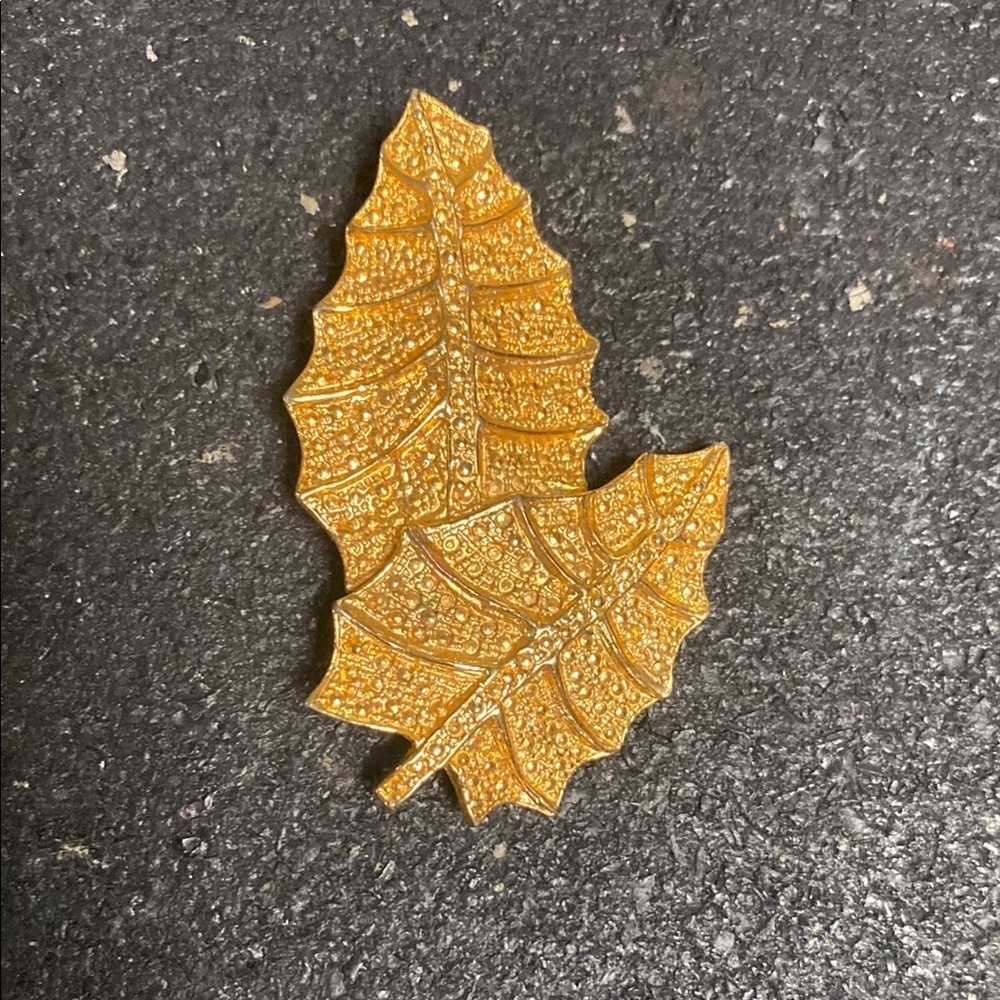 Gold Leaf Brooch
